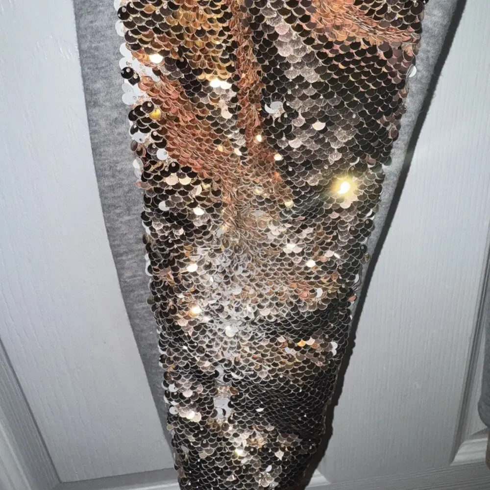 Lola And The Boys Girls Sequin Jogger Pants‎ Size 6 Pull On * FLAW*